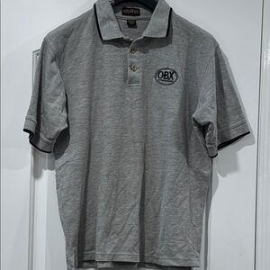 Pacific Blue Gray OBX Outer Banks Polo Shirt Size Men’s Large